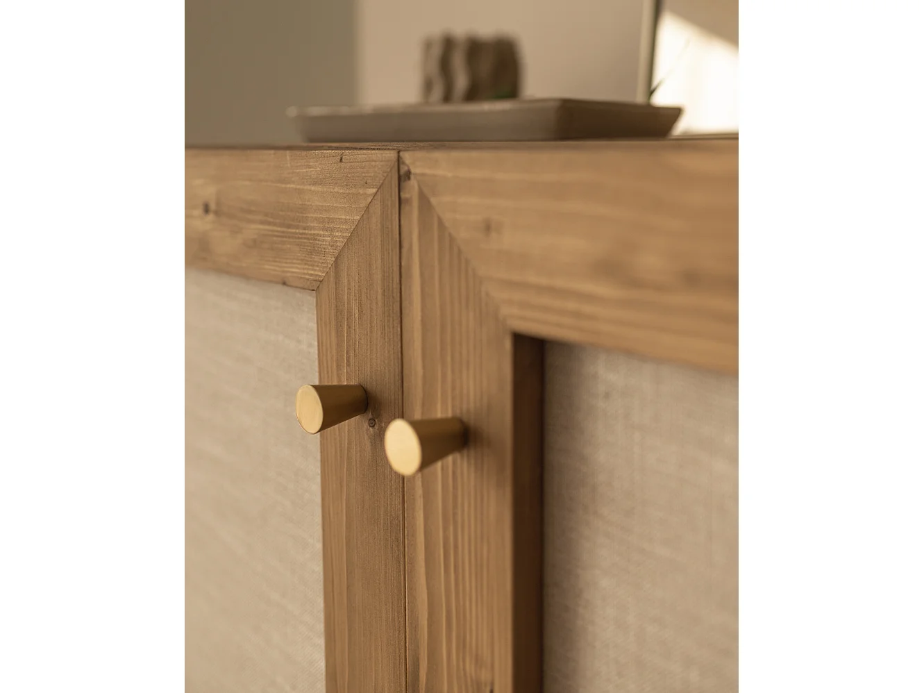 Aparador de madera maciza roble oscuro - LINEN - DECOWOOD