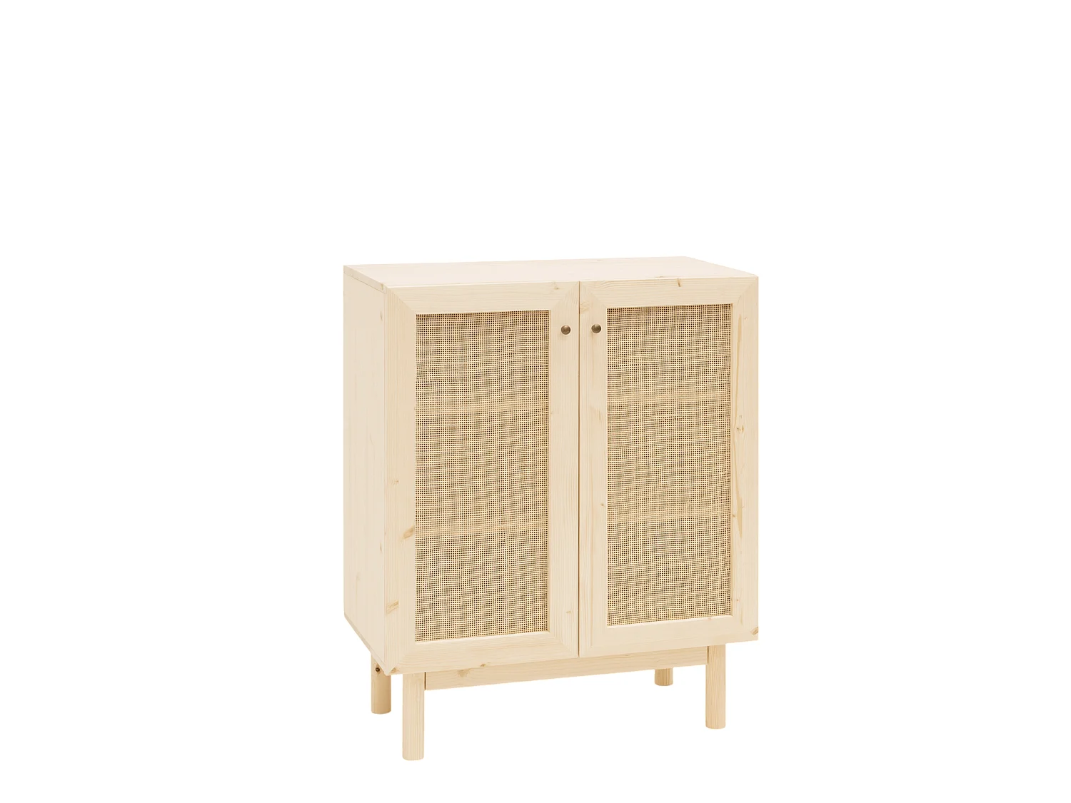 Credenza in legno massello a 2 ante in tono naturale - FRIDA - DECOWOOD