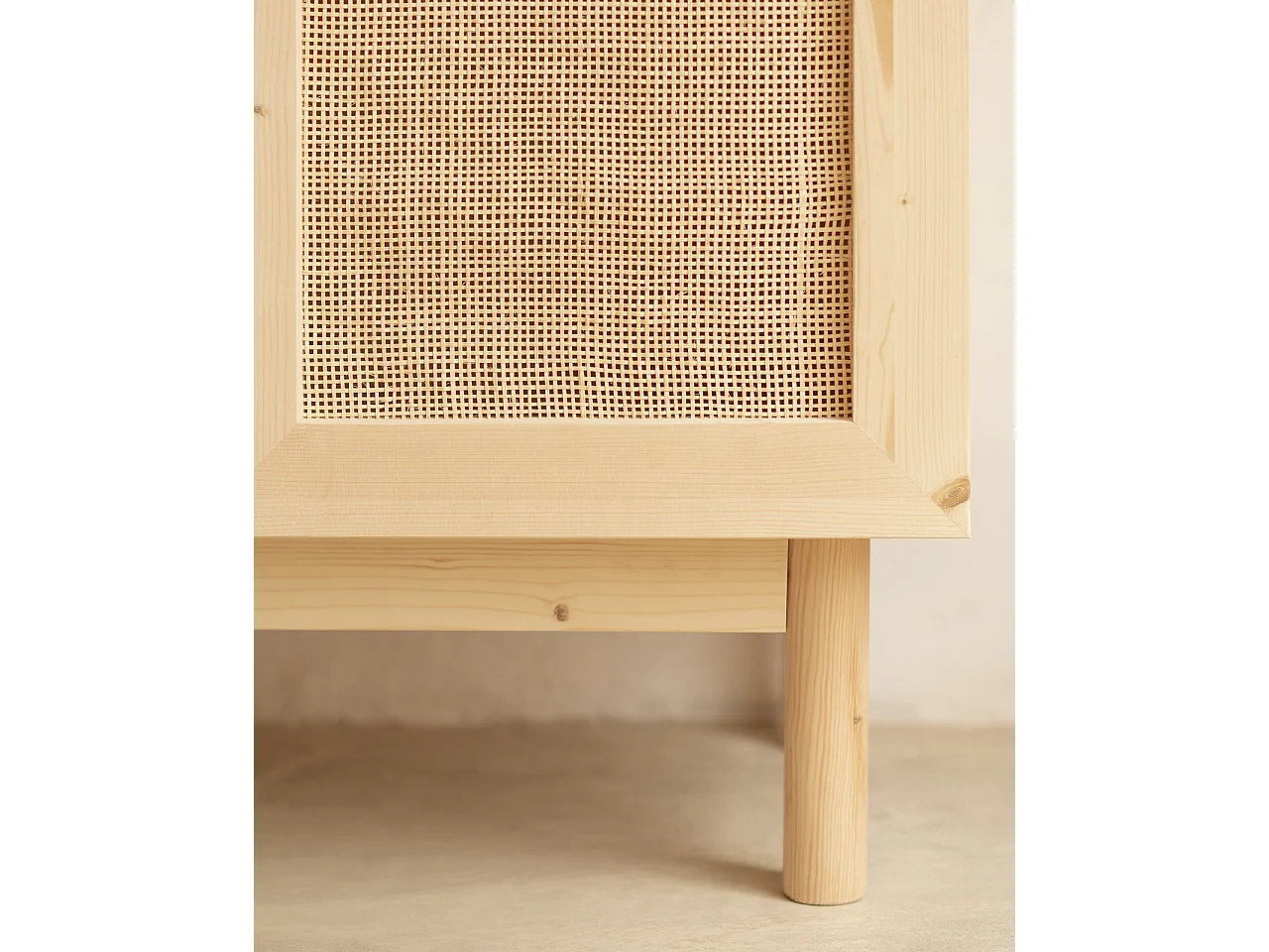 Credenza in legno massello a 2 ante in tono naturale - FRIDA - DECOWOOD