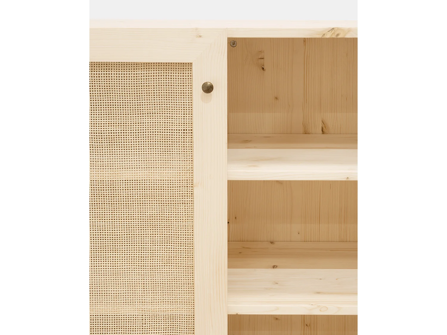 Credenza in legno massello a 2 ante in tono naturale - FRIDA - DECOWOOD