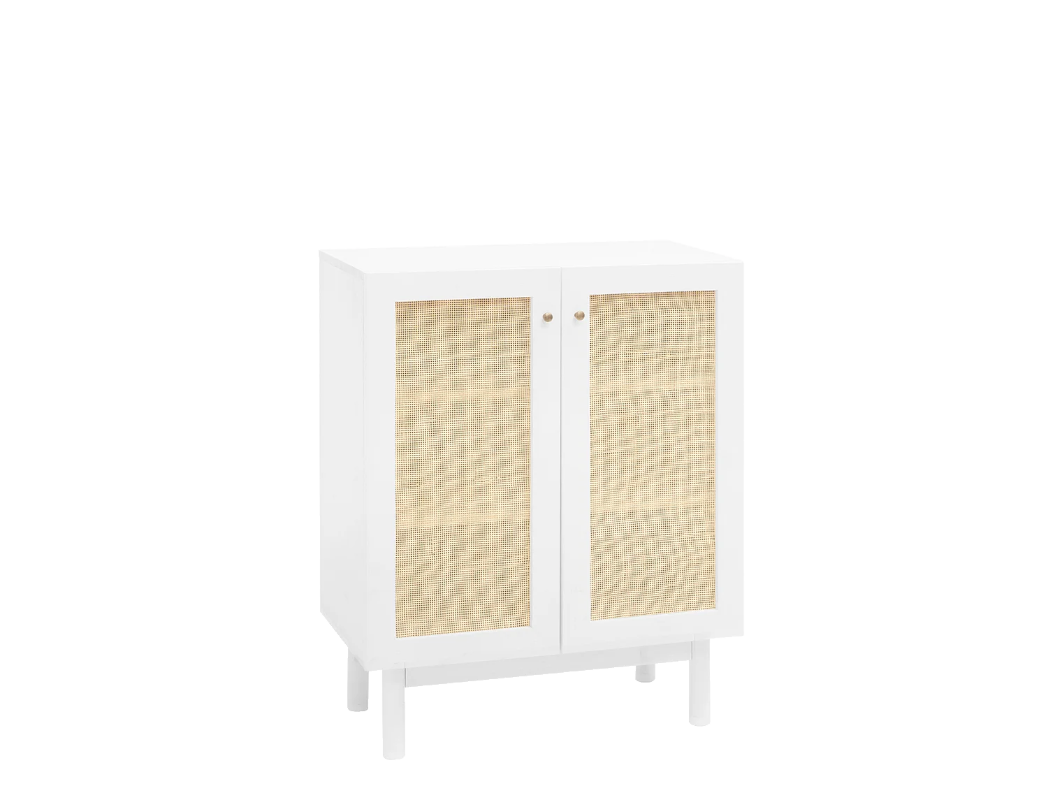 Buffet en bois de sapin blanc 80x100cm - FRIDA - DECOWOOD