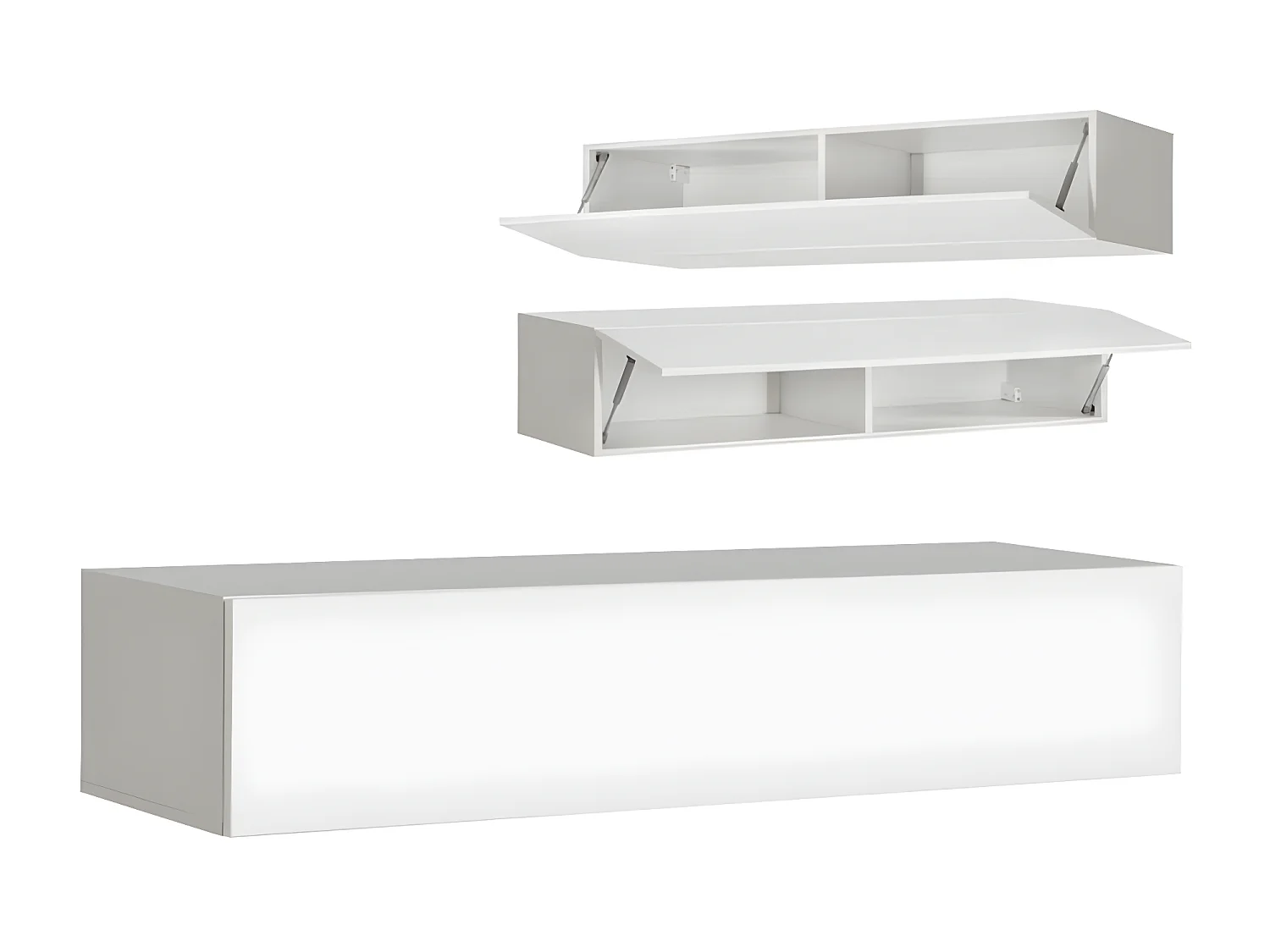 Armario colgante para Salón comedor en Negro 160x29x30cm Krista H-160