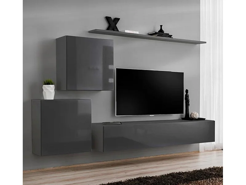 Armario colgante para Salón comedor en Gris 60x30x60cm Berit