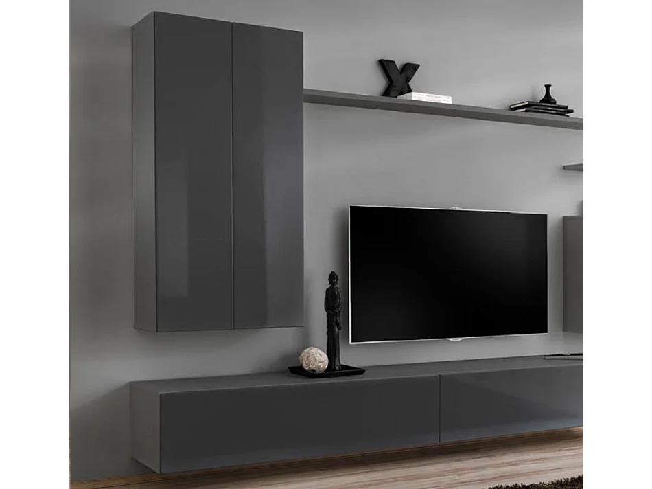 Armario colgante para Salón comedor en Gris 30x30x120cm Berit