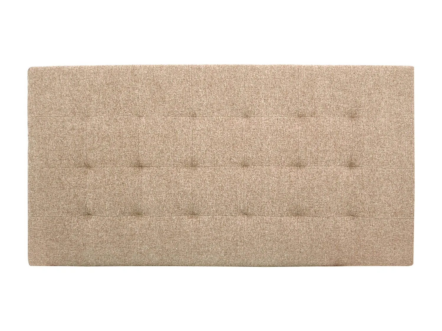 Testiera rivestita in poliestere con pieghe in tono marrone 135x80cm - ALAN - DECOWOOD