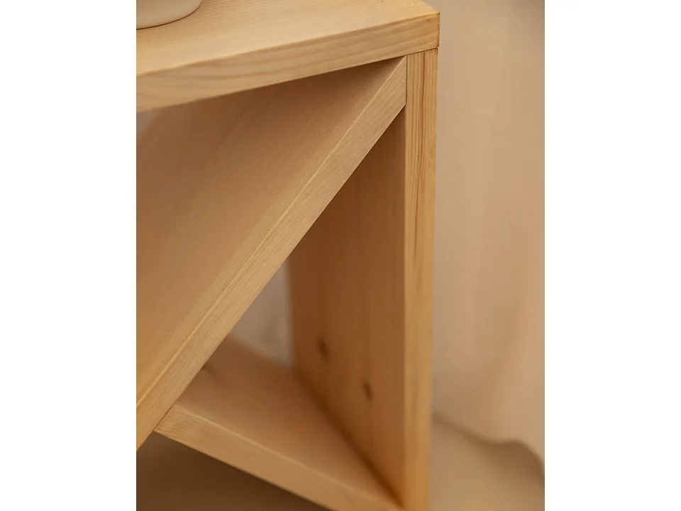 Pack Cabecero de cama y mesitas de madera maciza en tono roble medio de 180cm - FLANDES + STOKE - DECOWOOD