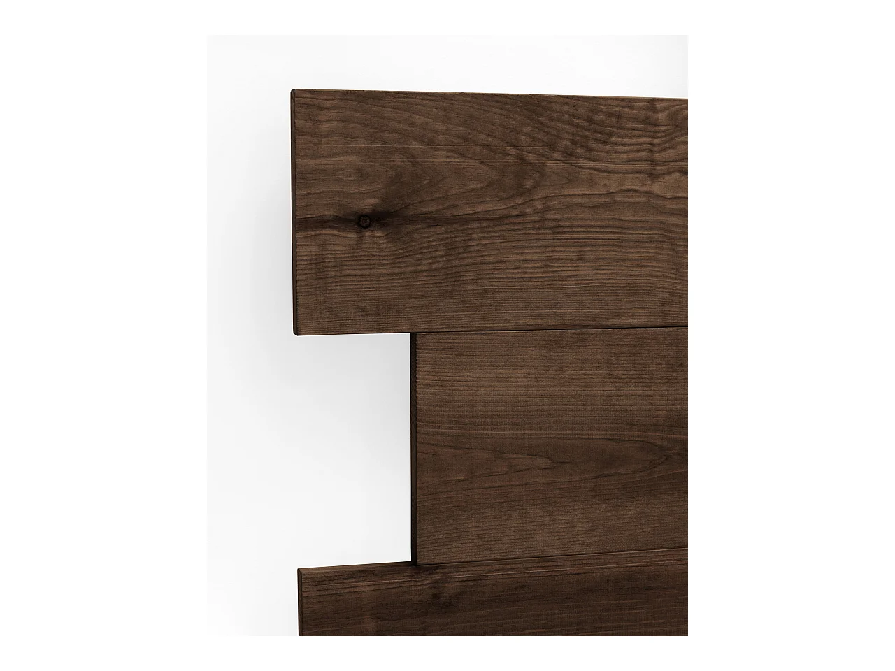 Testata del letto in legno asimmetrico in tono noce 140x80cm - FLANDES - DECOWOOD