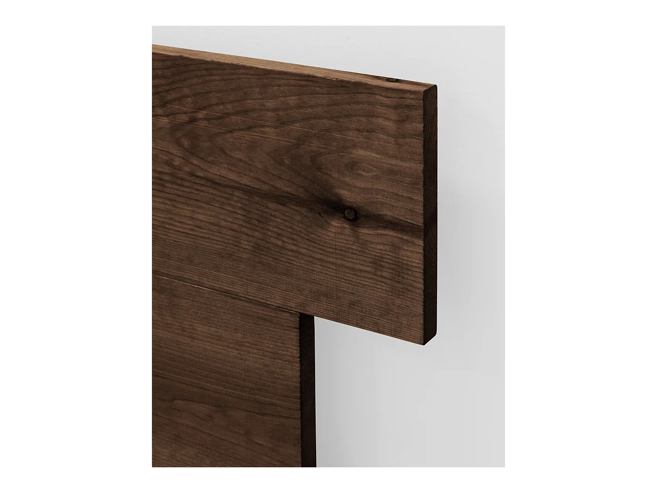 Testata del letto in legno asimmetrico in tono noce 140x80cm - FLANDES - DECOWOOD