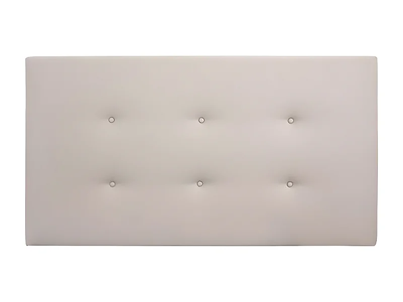 Tête de lit similicuir boutons marron 135x80cm - FLORENCE - DECOWOOD