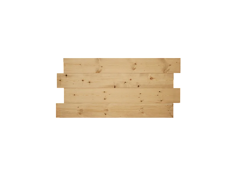 Testata del letto in legno asimmetrico in tono marrone chiaro 180x80cm - FLANDES - DECOWOOD