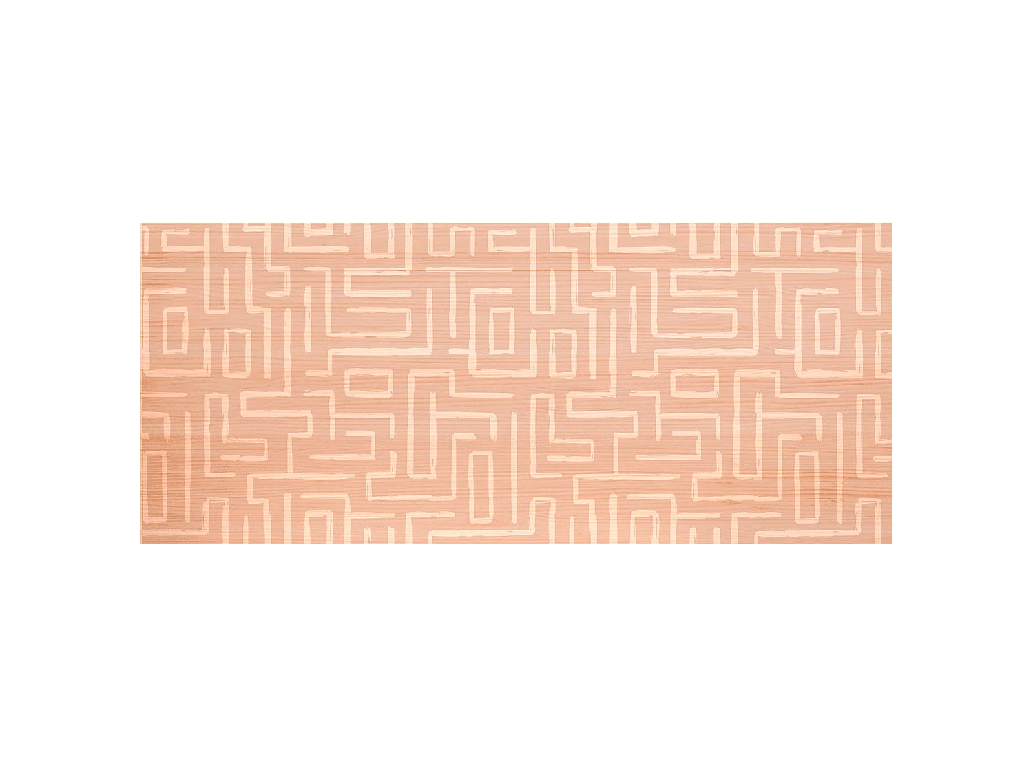 Cabecero de cama de madera natural estampado de 180x80cm - LIRA - DECOWOOD