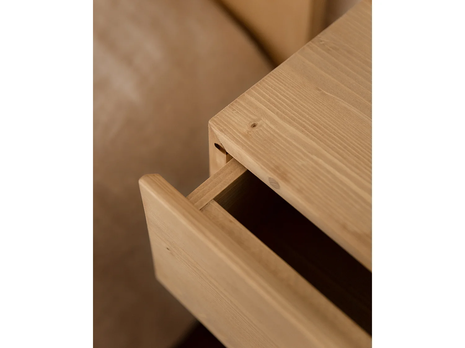 Ensemble tête de lit et tables de chevet en bois marron 180x80cm - FLANDES + INGRID - DECOWOOD