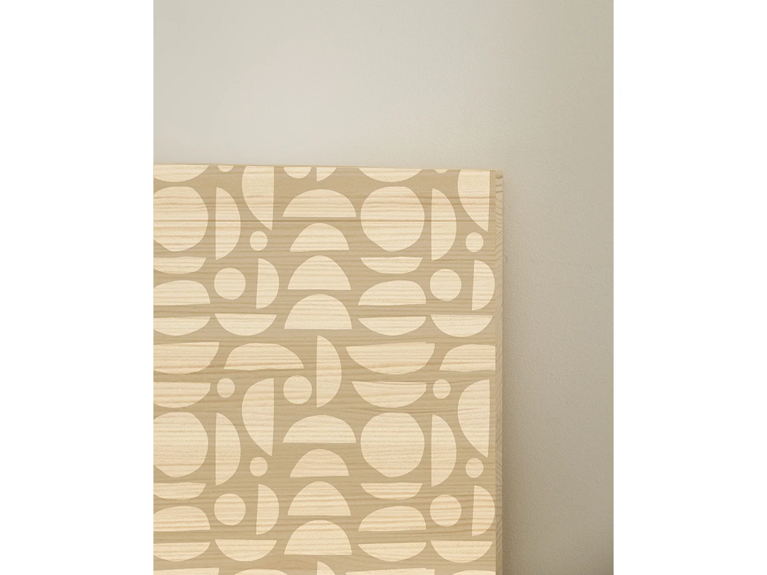 Tête de lit en bois de pin naturelle imprimée 105x80cm - AURORA - DECOWOOD