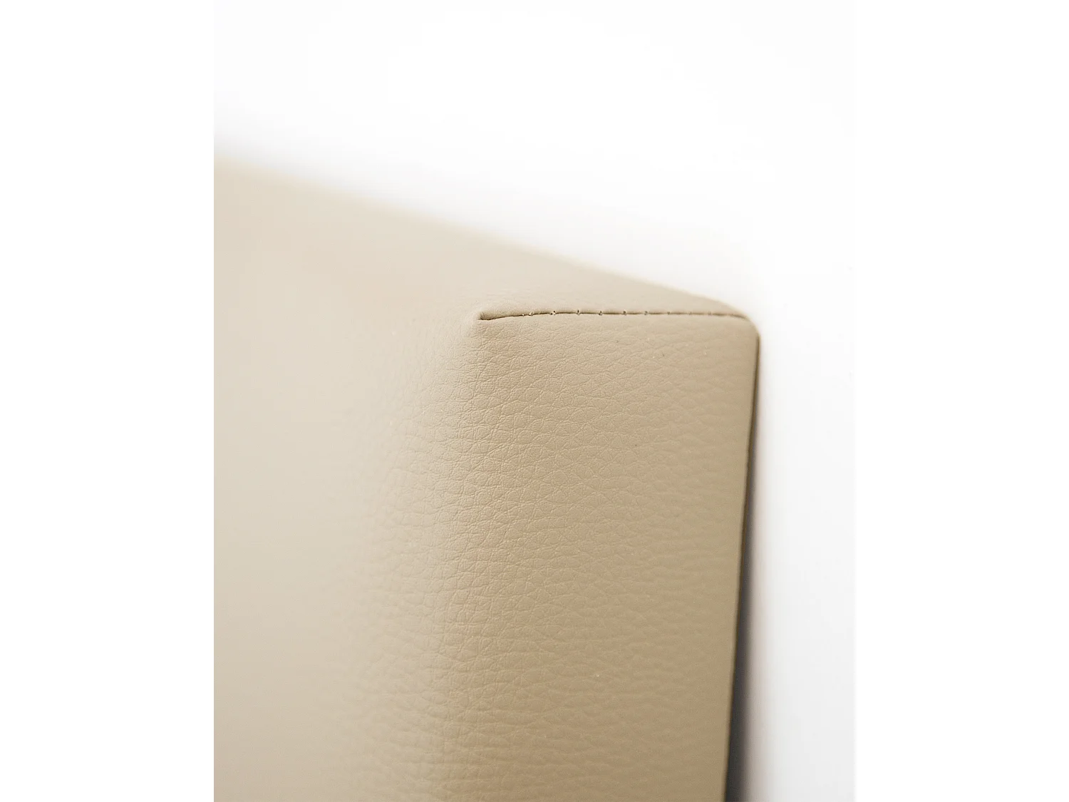 Tête de lit similicuir lisse marron 150x80cm - BUDAPEST - DECOWOOD