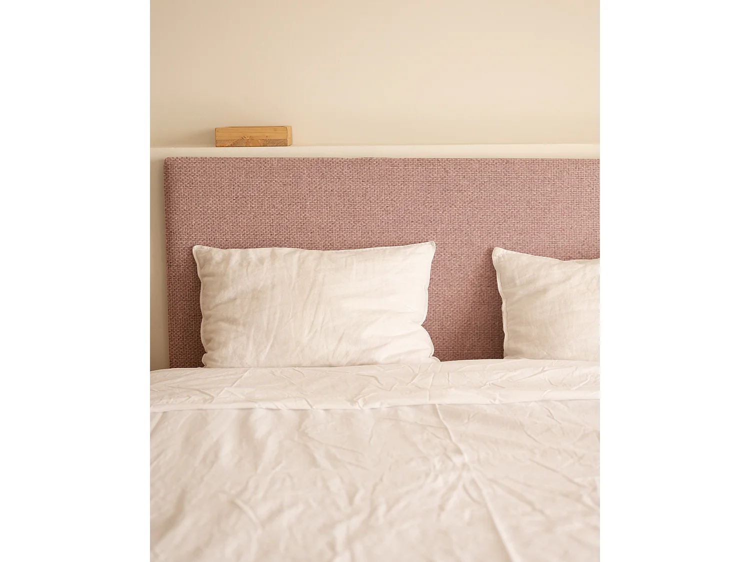 Tête de lit tapissée lisse brun 200x60cm - MIMUK - DECOWOOD