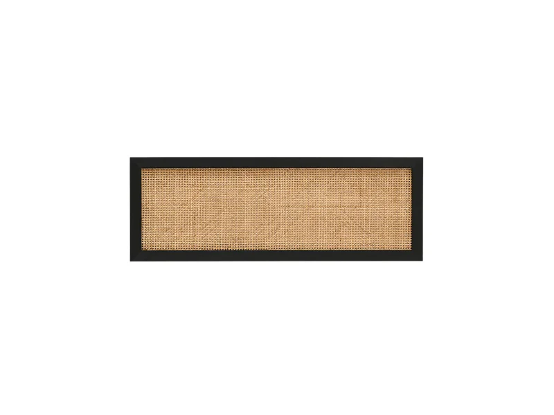 Cabecero de cama de madera maciza y cannage en tono negro de 140x60cm - ELLEN CANNAGE - DECOWOOD