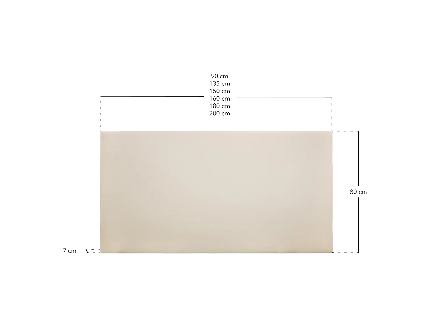 Tête de lit similicuir lisse blanche 150x80cm - BUDAPEST - DECOWOOD