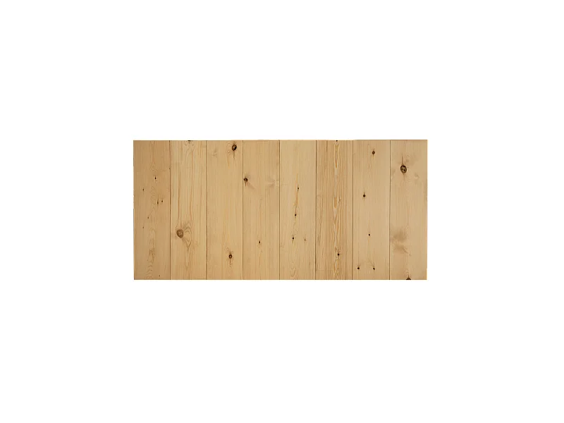 Tête de lit en bois de pin marron 120x60cm - FLANDES - DECOWOOD