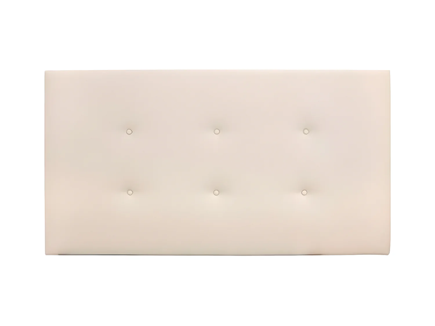 Cabecero de cama tapizado de polipiel con botones en color beige de 150x80cm - FLORENCE - DECOWOOD