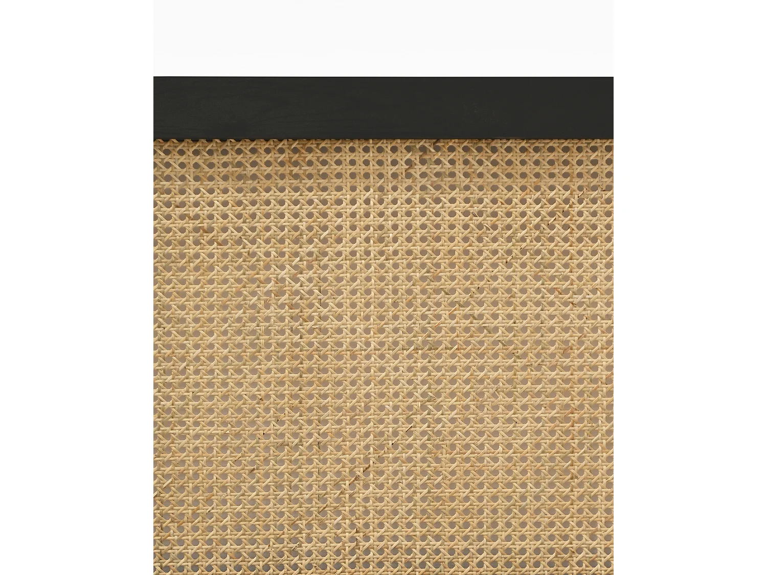 Testiera del letto in legno massello e cannage tono nero 180x60cm - ELLEN CANNAGE - DECOWOOD