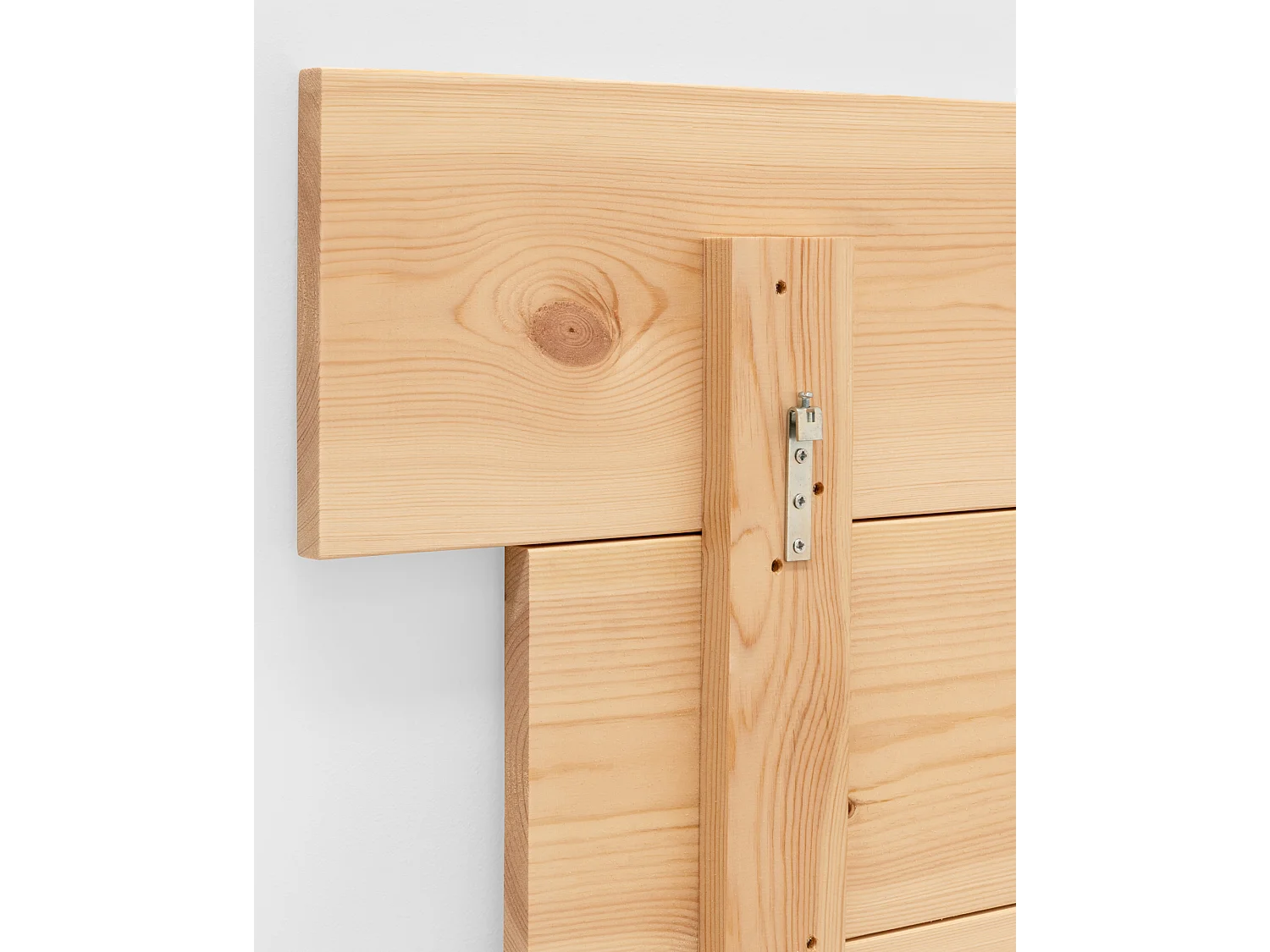 Cabecero de cama de madera maciza asimétrico tono nogal 80x60cm - FLANDES - DECOWOOD