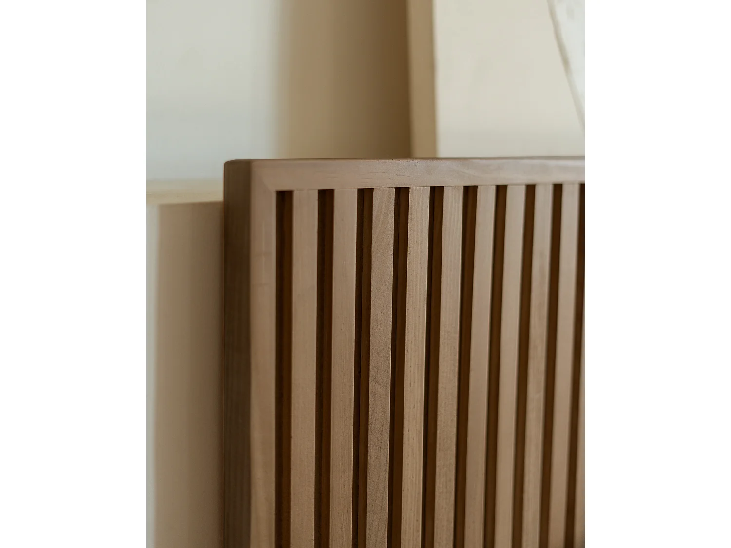 Testiera del letto in legno massello in tono rovere scuro 160x80cm - ION - DECOWOOD