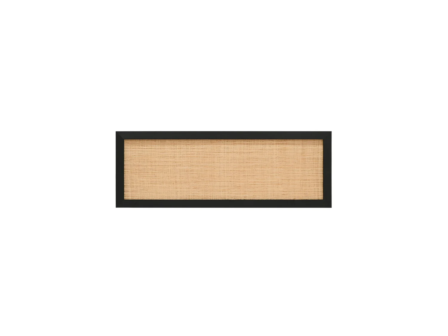 Tête de lit en bois de pin et raphia noir 100x60cm - ELLEN RAFIA - DECOWOOD