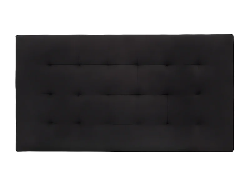 Testiera rivestita in poliestere con pieghe in tono nero  135x80cm - ALAN - DECOWOOD