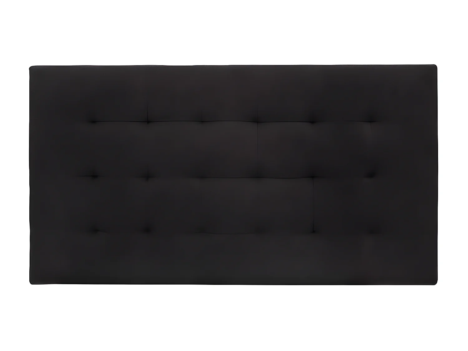Tête de lit polyester capitonnée noir 135x80cm - ALAN - DECOWOOD
