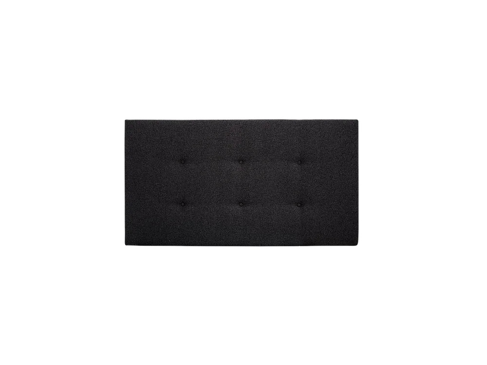 Testiera rivestita in pelle sintetica bottoni in tono nero 160x80cm - ROC - DECOWOOD