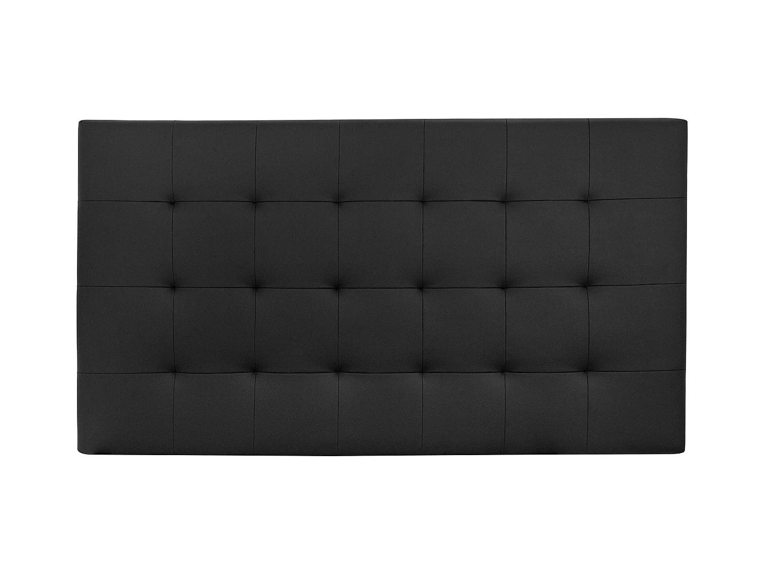 Tête de lit similicuir à capitonnée noir 150x80cm - NIEMI - DECOWOOD
