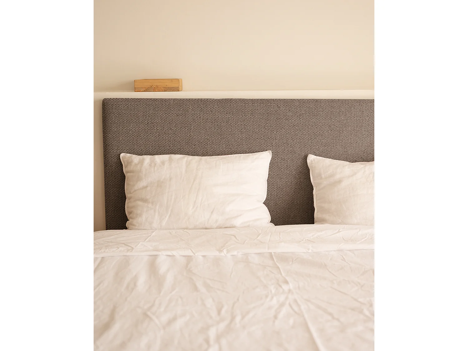 Tête de lit tapissée lisse brun 90x60cm - MIMUK - DECOWOOD