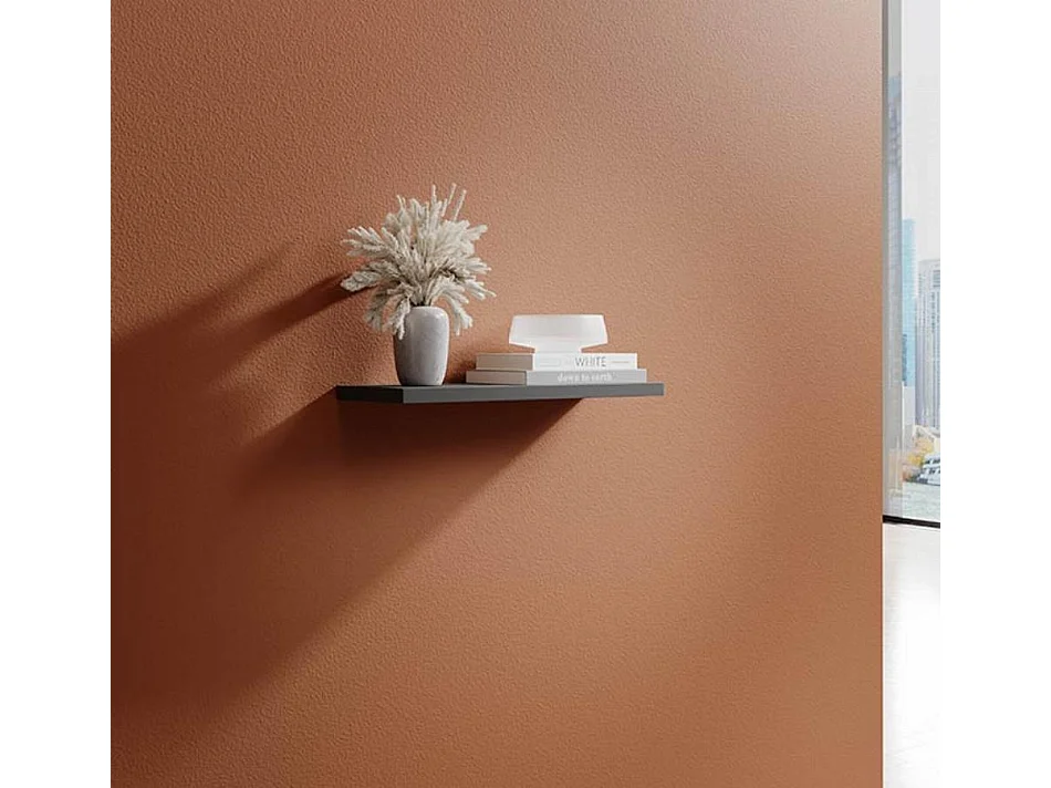 Etagère murale pour Salon Salle à manger en Gris 60x20x2,2cm Berit