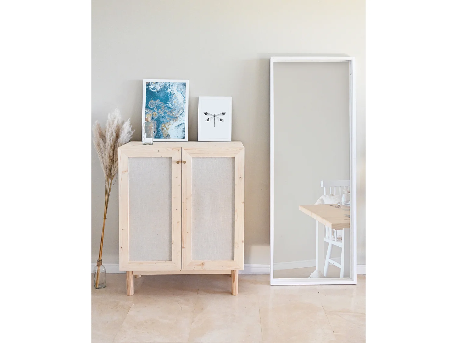 Aparador de madera maciza natural - LINEN - DECOWOOD