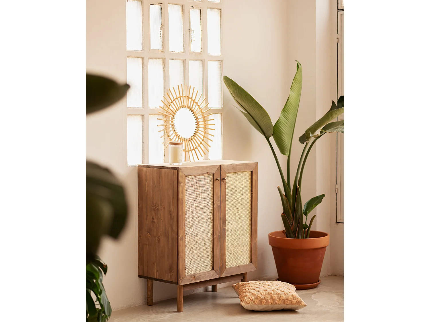 Aparador de madera maciza roble oscuro - FRIDA - DECOWOOD