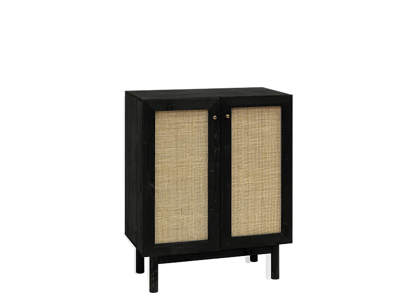 Aparador de madera maciza negro - FRIDA - DECOWOOD