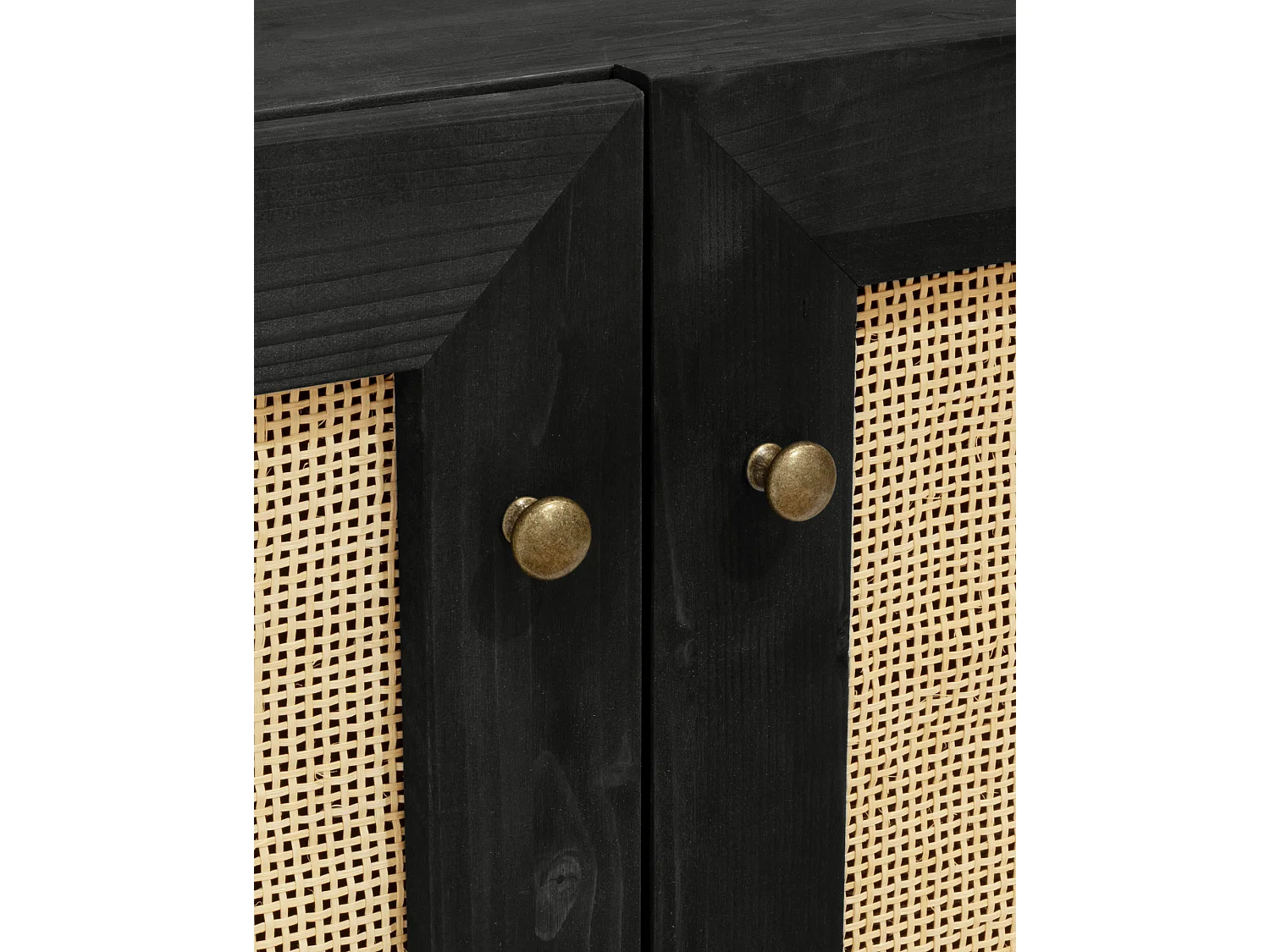 Aparador de madera maciza negro - FRIDA - DECOWOOD