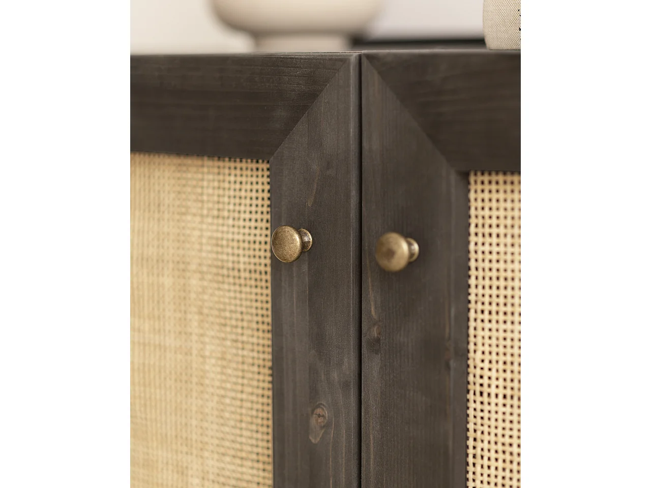 Aparador de madera maciza negro - FRIDA - DECOWOOD