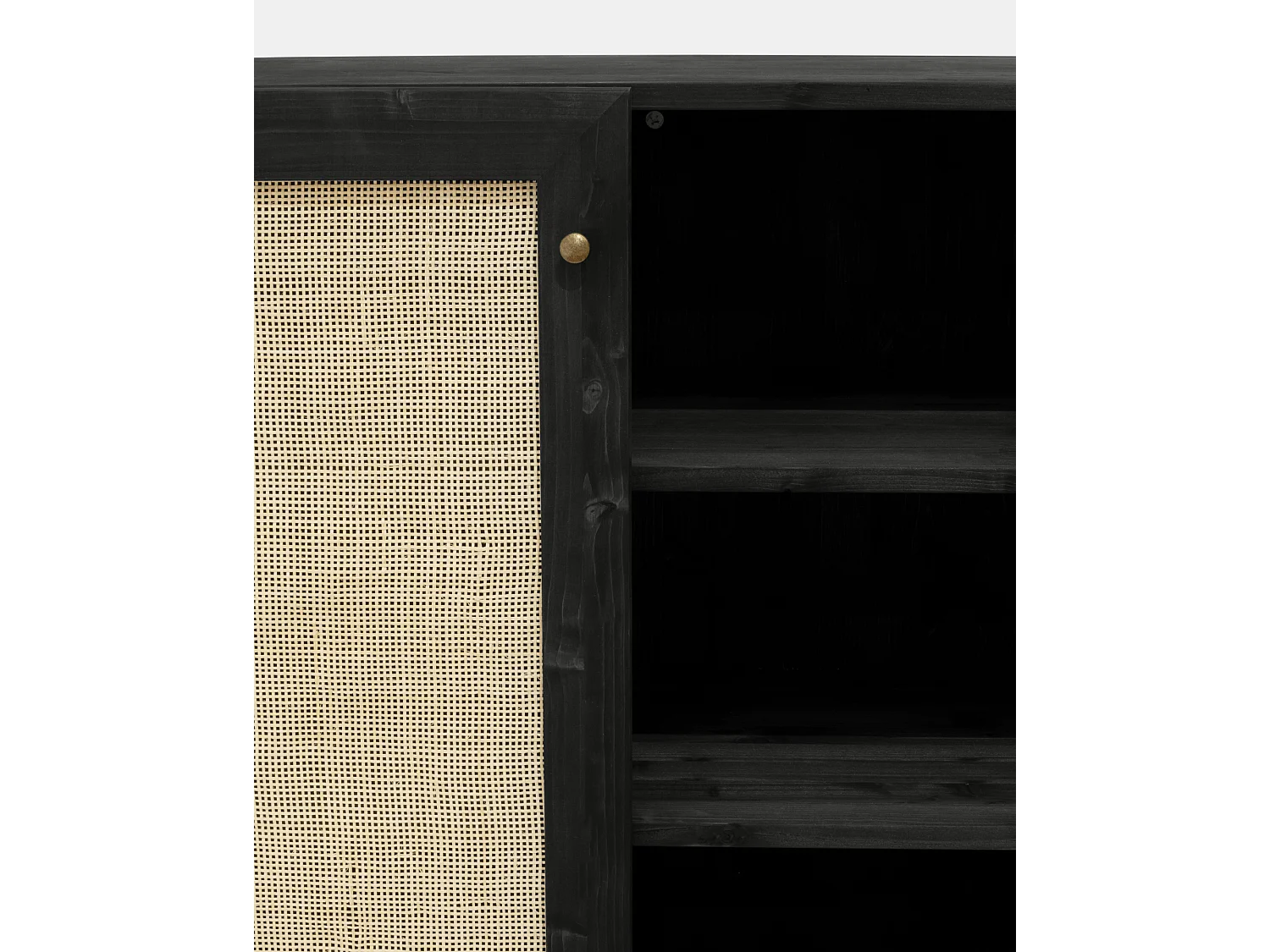 Aparador de madera maciza negro - FRIDA - DECOWOOD