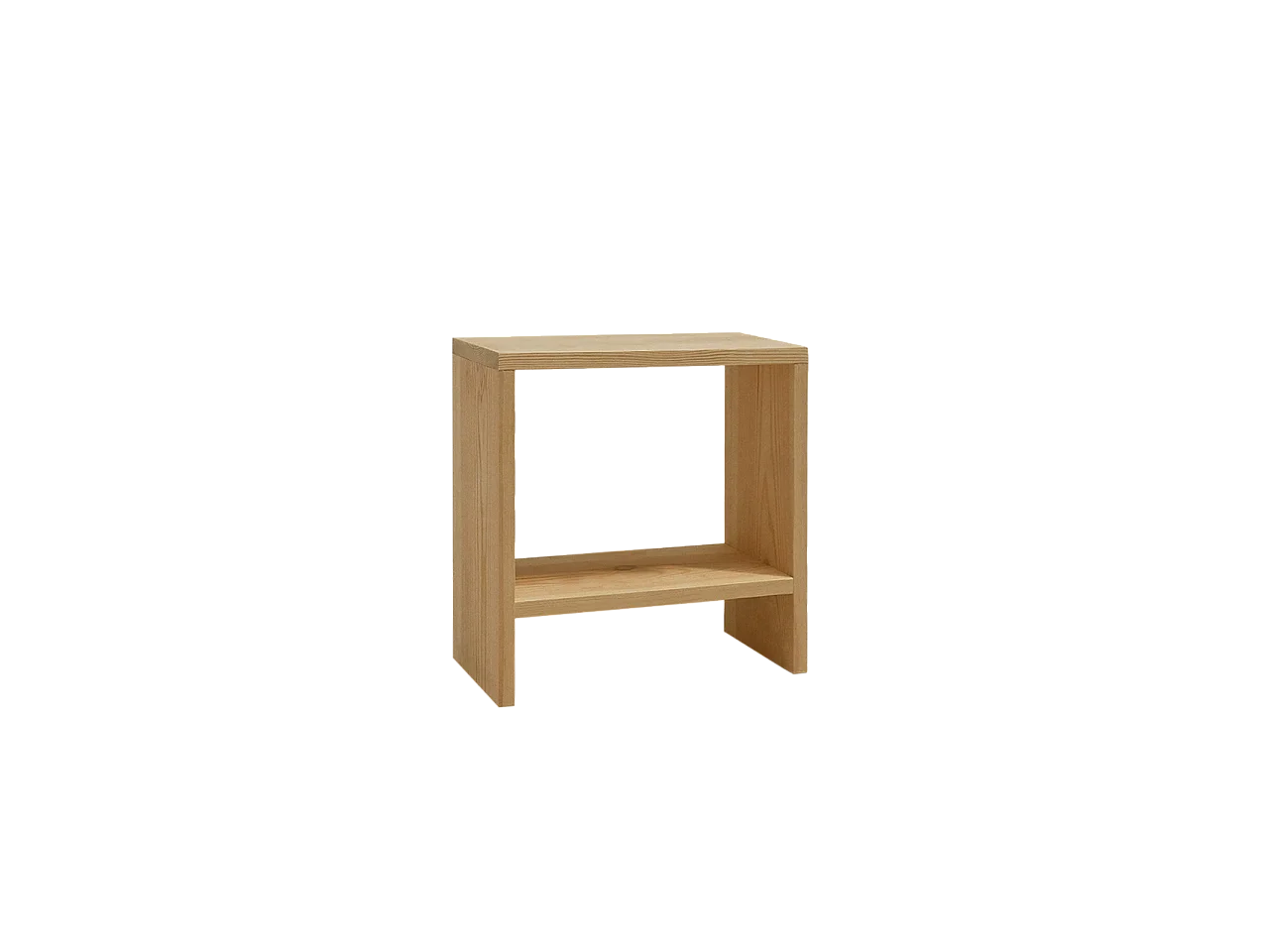 Table basse en bois de pin marron 40x40cm - MELLER - DECOWOOD