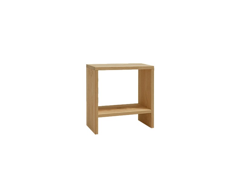 Mesita de noche de madera maciza en tono roble medio de 40x20cm - MELLER