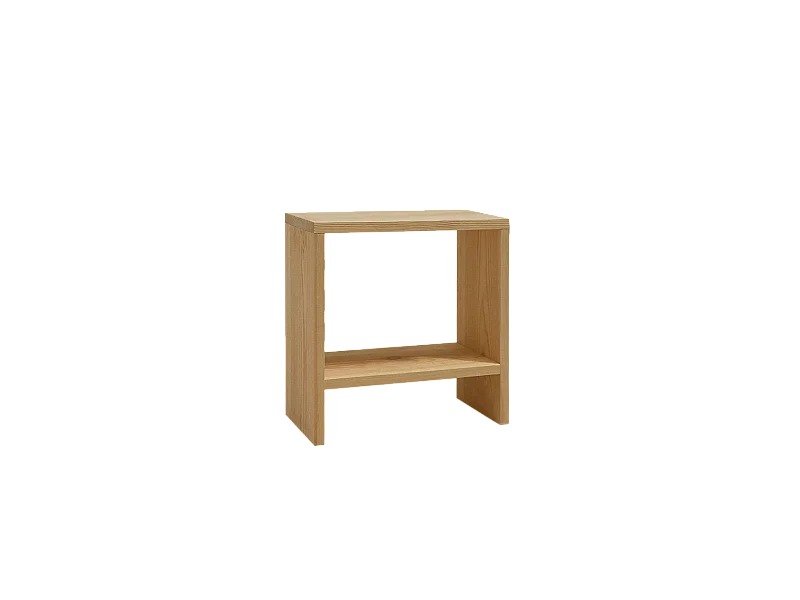 Table basse en bois de pin marron 40x40cm - MELLER - DECOWOOD