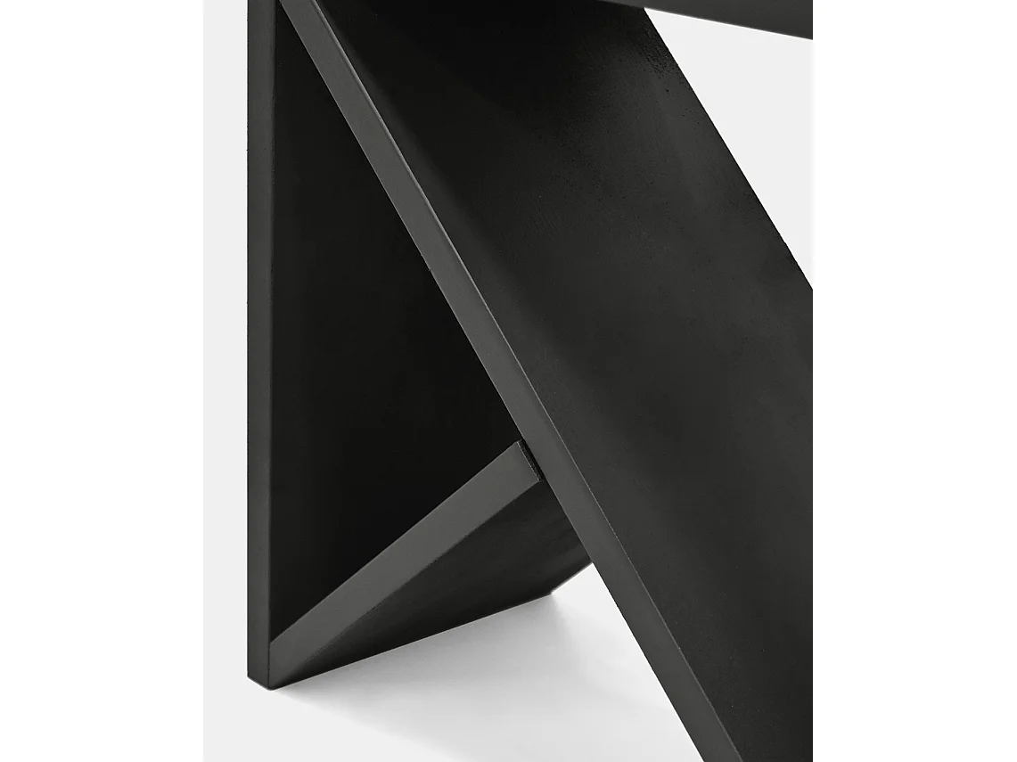 Pack 2 mesitas de madera maciza en tono negro de 50x50cm - STOKE - DECOWOOD