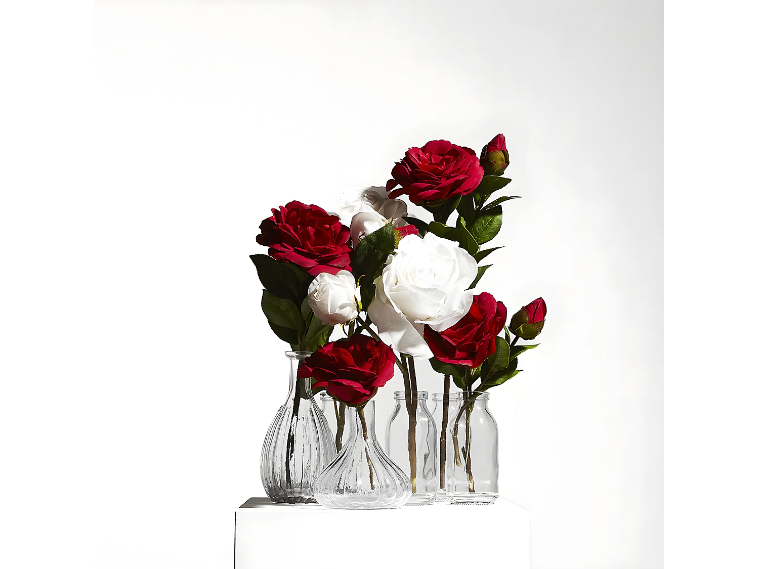 Tige de Rose Avec Bourgeon - Rouge / 53 cm