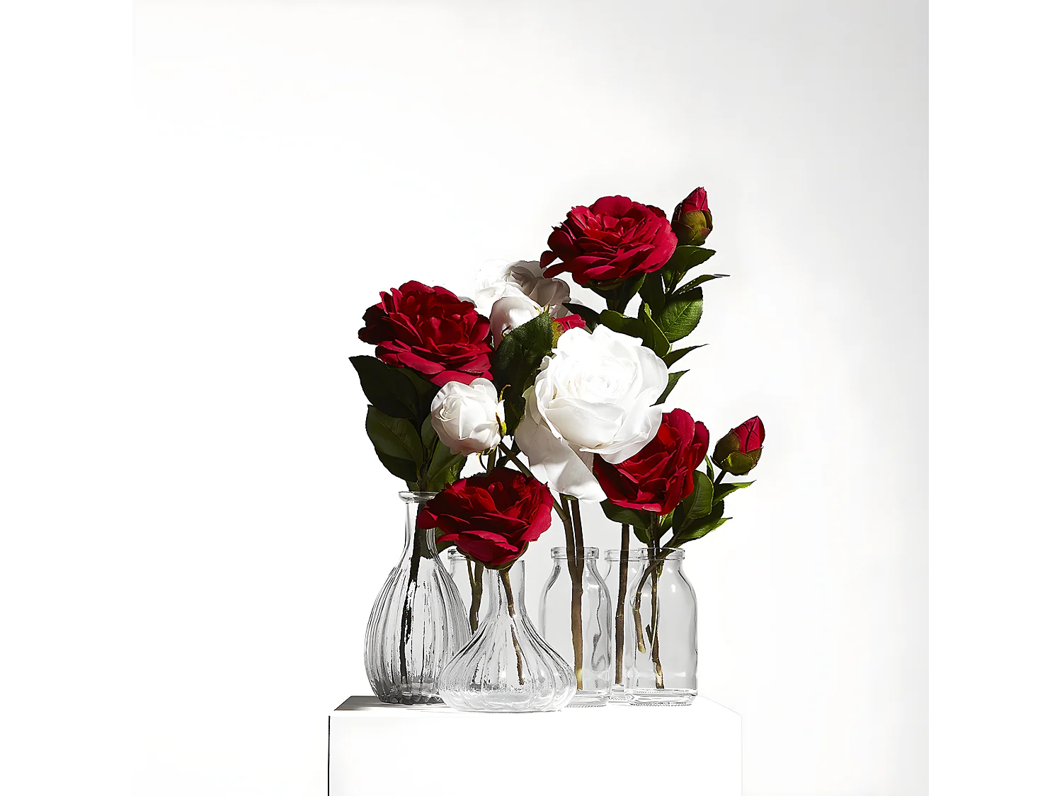 Tige de Rose Avec Bourgeon - Rouge / 53 cm