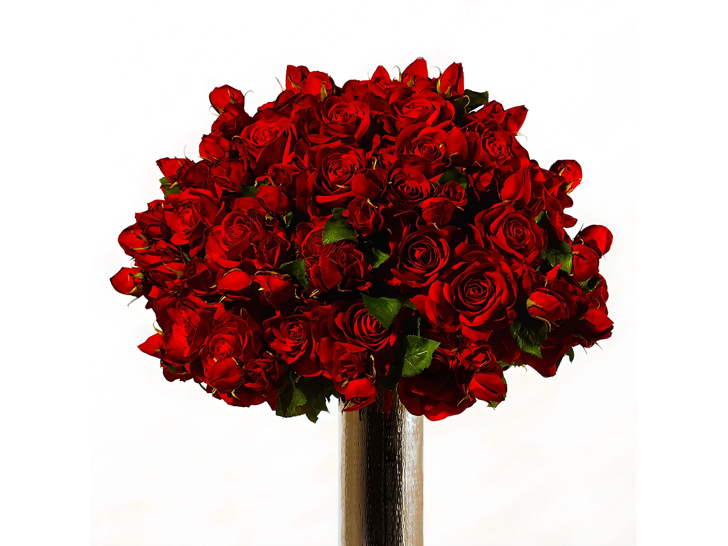 Tige de Rose Avec Bourgeon - Rouge / 53 cm