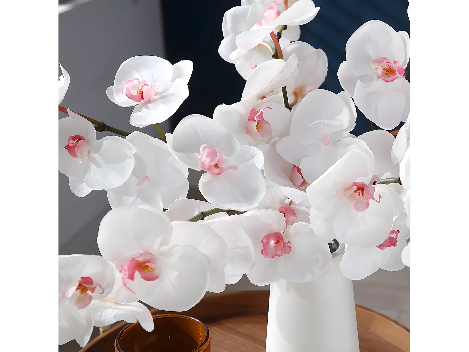 Tige d'Orchidée Phalaenopsis - Rose / 50 cm