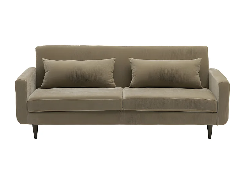 Stay - Canapé convertible 3 places en tissu chenille - Taupe