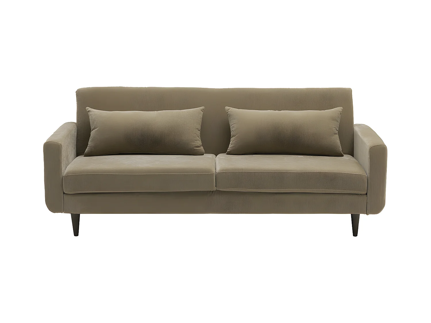 Stay - Canapé convertible 3 places en tissu chenille - Taupe