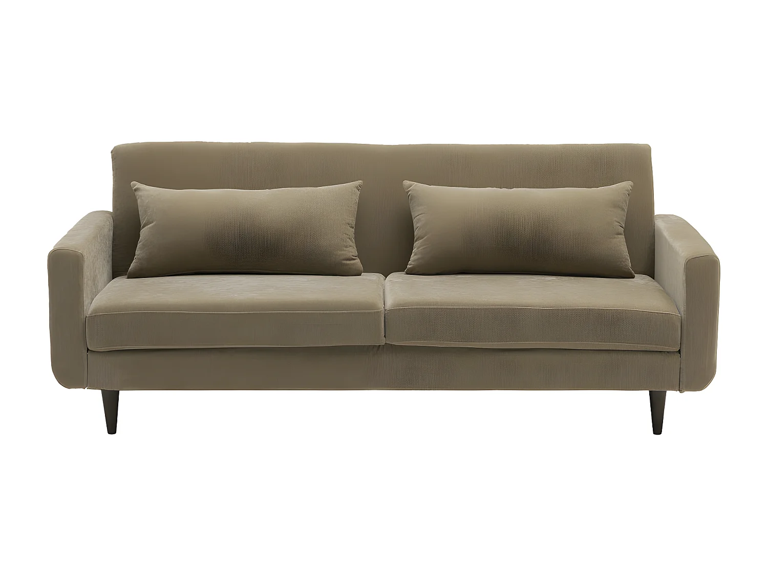 Stay - Canapé convertible 3 places en tissu chenille - Taupe